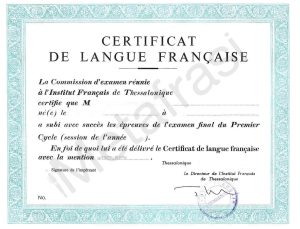 Certificat de Langue Française - Institut Français