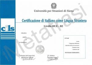 CILS Livello DUE (B2) - Università per Stranieri di Siena