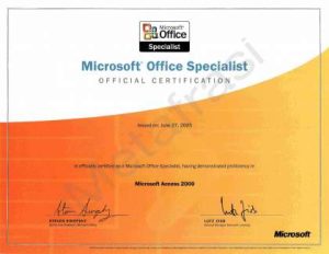 microsoft office specialist mos certification microsoft access 2005