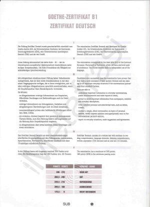 Zertifikat Deutsch B1 2013 back page
