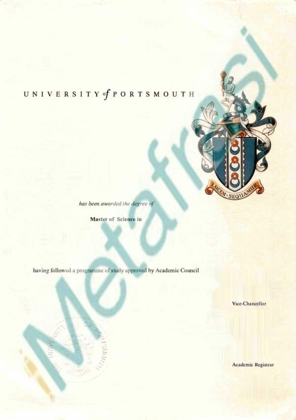 Μεταπτυχιακό Πανεπιστημίου του Portsmouth μπροστά σελίδα