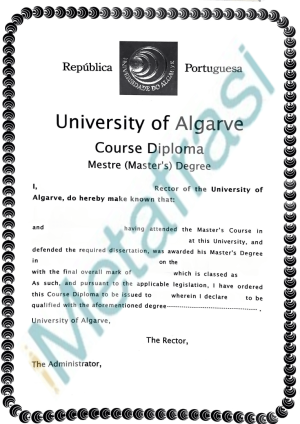 Μεταπτυχιακό Πανεπιστημίου Algarve Πορτογαλίας μπροστά σελίδα